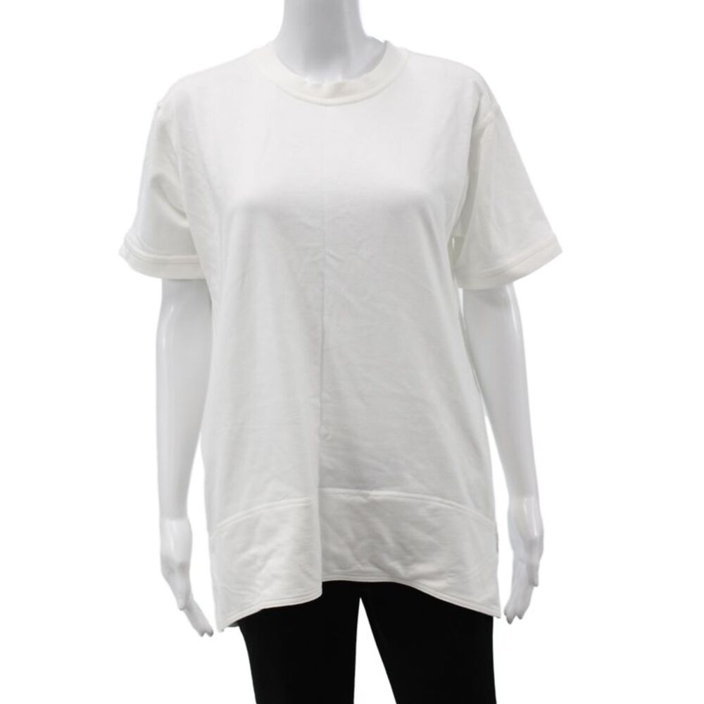 Hedge Womens Tunic Short Sleeve Crew Neck White 60% Cotton Size XL